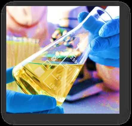 Laboratório análise de óleo lubrificante